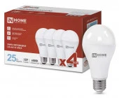 25W LED-A65-VC 4PACK 25Вт 230В Е27 6500К 2380Лм (4шт./упак) IN HOME - КОЛОРЛОН ВТД Новосибирск
