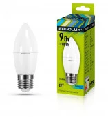 9W Ergolux LED-C35-9W-E27-4K Свеча 9Вт E27 4500K 172-265В 13171 - КОЛОРЛОН ВТД Новосибирск