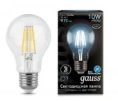 10W Лампа Gauss Filament А60 10W 970lm 4100К Е27 LED - КОЛОРЛОН ВТД Новосибирск