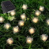 Гирлянда для улицы "Нежный цветок" 5 м 20 ламп LED, 8 реж.,IP-55, Теплый белый (солн/бат) 732-181 - КОЛОРЛОН ВТД Новосибирск