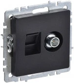 IEK BRITE Розетка ТВ+ПК Cat5e черный - КОЛОРЛОН ВТД Новосибирск