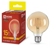 Лампа GL125-deco gold 15Вт 230В E27 3000K 1390Лм золотистая IN HOME - КОЛОРЛОН ВТД Новосибирск