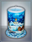 5464 свеча с новогодним предсказанием арома апельсин /1/ - КОЛОРЛОН ВТД Новосибирск