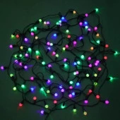 СНОУ БУМ Гирлянда эл. с насадками "Карамельки" 9м, 100LED, RGW/RBP, автореж, ПВХ черный, 220В - КОЛОРЛОН ВТД Новосибирск