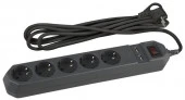 ЭРА Сетевой фильтр (5с/з+2USB, 1,5м) черный USF-5es-1.5m-USB-B - КОЛОРЛОН ВТД Новосибирск