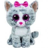 37190 TY Beanie Boo's  Котёнок Kiki  серый 15 см - КОЛОРЛОН ВТД Новосибирск