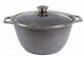 Кастрюля 4,0л Мраморная ст/кр а/п светлый мрамор (3) кмс42а  029912 - КОЛОРЛОН ВТД Новосибирск