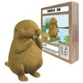 20076 QBRIX Картонный 3D конструктор Бобр - КОЛОРЛОН ВТД Новосибирск
