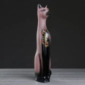 Копилка "Кот", акрил, розово-чёрный, золото, стразы, 49 см 1074486 - КОЛОРЛОН ВТД Новосибирск