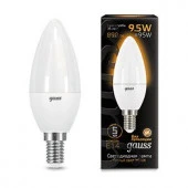 Лампа Gauss Свеча 9.5W 890lm 3000К E14 LED - КОЛОРЛОН ВТД Новосибирск