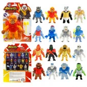 Т23407 1toy MONSTER FLEX COMBAT, тянущиеся фигурки 15см в броне и с оружием, 16 видов в ассортименте - КОЛОРЛОН ВТД Новосибирск