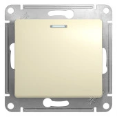 GSL000213 Glossa Беж Выключатель 1 кл. с подсв - КОЛОРЛОН ВТД Новосибирск