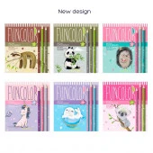 30-0062  КАРАНДАШИ ЦВЕТНЫЕ "FUNCOLOR" (пластиковые), 24 ЦВ. 6 ВИДОВ - КОЛОРЛОН ВТД Новосибирск