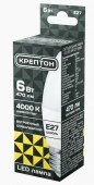 6W Лампа КРЕПТОН LED B35 6W E27 4000K свеча - КОЛОРЛОН ВТД Новосибирск