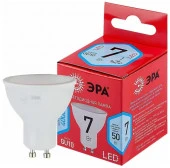 7W ЭРА RED LINE LED MR16-7W-840-GU10 R GU10 7 Вт софит нейтральный белый свет - КОЛОРЛОН ВТД Новосибирск