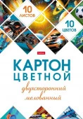 Картон цв. двухстор. мелов. А4 10л.10цв. ХАТ "Мозаика" 25049 в папке - КОЛОРЛОН ВТД Новосибирск