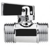 Кран-мини 1/2" н/н, ХРОМ-POLISH.латунь, ГОСТ, MPF - КОЛОРЛОН ВТД Новосибирск