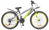 Велосипед BLACK AQUA Cross 2481 V matt 24" (серый-лимонный) - КОЛОРЛОН ВТД Новосибирск