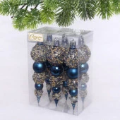 Набор украшений SHINE "Fairy tale" 14 см (6 шт.), night blue 916-1211 - КОЛОРЛОН ВТД Новосибирск