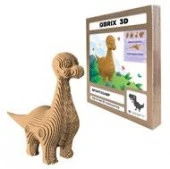 20060 QBRIX Картонный 3D конструктор Бронтозавр - КОЛОРЛОН ВТД Новосибирск