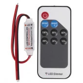 LED мини диммер Радио (RF) с пультом Д/У 72/144W, 9 кнопок,12V/24V - КОЛОРЛОН ВТД Новосибирск