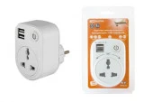 TDM Адаптер поворотный с/з 250В 16А + 2USB 2.1A белый SQ1806-0183*** - КОЛОРЛОН ВТД Новосибирск