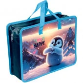 Папка пластик,с ручками А4 deVENTE "Happy Pinguin" 8057506 с расш.10см,400мкм - КОЛОРЛОН ВТД Новосибирск