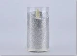 Свеча декоративная LED 10х5.5см с глиттером микс арт.10121-2224 Код268772 - КОЛОРЛОН ВТД Новосибирск