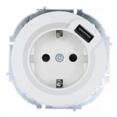 743-0288-181 OSEN Розетка с/з + USB разъем белая - КОЛОРЛОН ВТД Новосибирск