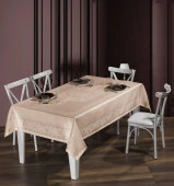 Скатерть DO&CO броде жаккард 160х220 VIYANA (капучино) - КОЛОРЛОН ВТД Новосибирск