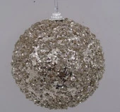 Новогодние шары "GLAME - Искра" 8 см (набор 3 шт), Белый 107-6266 - КОЛОРЛОН ВТД Новосибирск