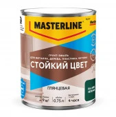 Грунт-эмаль Masterline Стойкий цвет RAL6005 Зелёная 0,75л - КОЛОРЛОН ВТД Новосибирск
