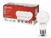 10W LED-A60-VC 4PACK 10Вт 230В Е27 6500К 950Лм (4шт./упак) IN HOME - КОЛОРЛОН ВТД Новосибирск