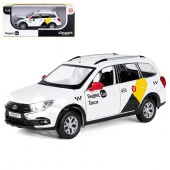 JB1251346Яндекс.Такси машинка металл., LADA GRANTA CROSS,цвет белый, масштаб 1:24, открываются 4 две - КОЛОРЛОН ВТД Новосибирск