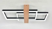 *Люстра MS 1207/2 80W Чёрный/дерево 3000-6000К Lm 550х300х100мм димм с ПДУ - КОЛОРЛОН ВТД Новосибирск