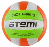 Мяч волейбольный Atemi SOLARIS, синтетическая кожа PVC foam, 18 п., зел/бел/оранж, м/ш - КОЛОРЛОН ВТД Новосибирск
