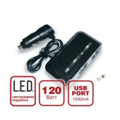 Разветвитель прикуривателя AVS 12/24 (на 2 выхода+USB) CS212U со светодиодной подсветкой - КОЛОРЛОН ВТД Новосибирск