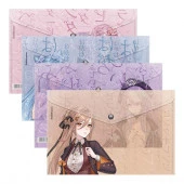 61156 КОНВЕРТ ПЛАСТ. НА КНОПКЕ, A4, ERICHKRAUSE MANGA GIRLS, 0,16 ММ, АССОРТИ /12/240/ - КОЛОРЛОН ВТД Новосибирск