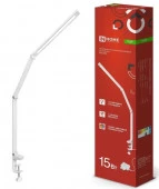 Светильник Настол PLUS ССC-02Б 15Вт 3000-6500К 600Лм USB,  струбцина БЕЛЫЙ IN HOME - КОЛОРЛОН ВТД Новосибирск