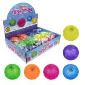 Т174071toy мячик-прыгун ПВХ 6,5 см,  рефленый, со светом, цвета в асс. - КОЛОРЛОН ВТД Новосибирск