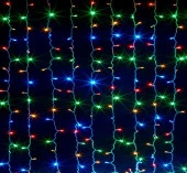 Занавес светодиодный для дома 3,0*2,5 м 480 ламп LED, прозрач.пров, Мультицвет (можно соединять) - КОЛОРЛОН ВТД Новосибирск