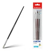 56094  КИСТИ НАБОР ИЗ 03 ШТ. ERICH KRAUSE® BASIC, Д/АКВАРЕЛИ И ГУАШИ, ПОНИ+ЩЕТИНА, ПОЛИБЕГ /12/288/ - КОЛОРЛОН ВТД Новосибирск