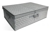 Коробка для хранения 58x40x18 ЛИСТЬЯ с крышкой - КОЛОРЛОН ВТД Новосибирск