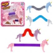 Т23273 1TOY Крутой растяг единорог 10*2см, 4 цв.в асс., блистер 15*16см - КОЛОРЛОН ВТД Новосибирск