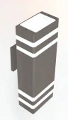 Фасадный General GWL-2MR16-GU10-S-IP65 Графит с двойным рассеивателем Катет - КОЛОРЛОН ВТД Новосибирск