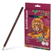 61815 КАРАНДАШИ ЦВ. 18 ШТ, ERICHKRAUSE SAFARI, ТРЕХГРАН. ДЕРЕВО, АССОРТИ, К/К, Е/П /8/96/ - КОЛОРЛОН ВТД Новосибирск