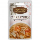 Деревенские лакомства пауч д/кош..суп из курицы с креветкой и гребешком 35г - КОЛОРЛОН ВТД Новосибирск