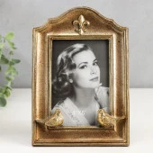 ***Фоторамка полистоун 10х15 см "Геральдическая лилия" золотая патина 23х16 см   3472948 - КОЛОРЛОН ВТД Новосибирск