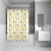 Штора для ванной комнаты, 200*240 см, полиэстер, ID, cream balls, 230P24RI11 - КОЛОРЛОН ВТД Новосибирск
