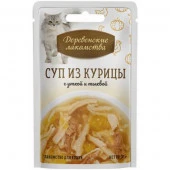 Деревенские лакомства пауч д/кош..суп из курицы с уткой и тыквой 35г - КОЛОРЛОН ВТД Новосибирск